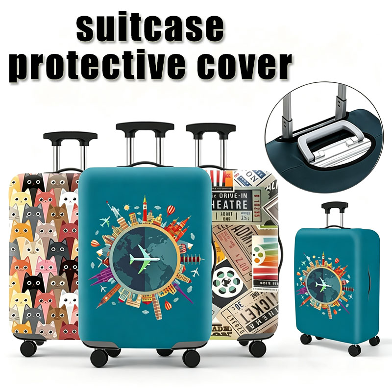 Waterproof Suitcase Cover Protector - ใหม่กระเป๋าเดินทาง ปกป้องกระเป๋าเดินทาง ผ้าคลุมกันน้ำ ผ้าคลุมกระเป๋าเดินทาง กระเป๋าเดินทาง ผ้าคลุมป้องกันกระเป๋าเดินทาง