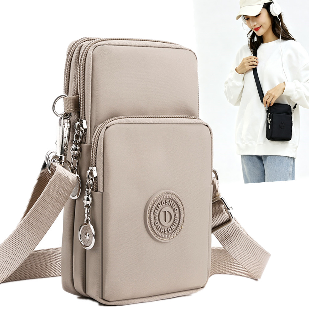 Wallets - กระเป๋าโทรศัพท์มือถือ กระเป๋าสะพายข้างผู้หญิง ผ้าอ็อกซ์ฟอร์ด กระเป๋าใบเล็ก แนวตั้ง กระเป๋าสตางค์ขนาดเล็ก