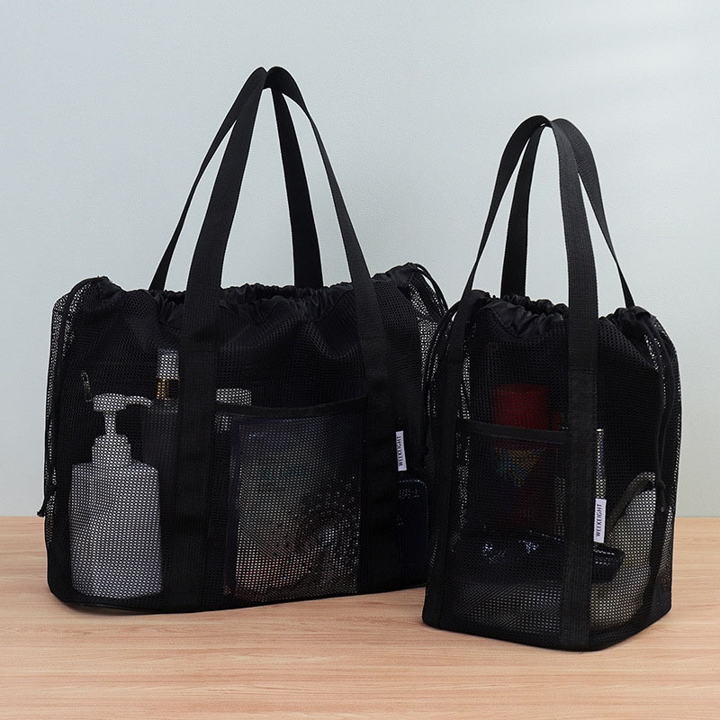 Cosmetic Bags - กระเป๋าชายหาดความจุขนาดใหญ่ กระเป๋าเก็บเครื่องสำอางแบบมีช่องระบายน้ำ กระเป๋าอาบน้ำ กระเป๋าเครื่องสำอาง กระเป๋าตาข่ายสำหรับเด็ก