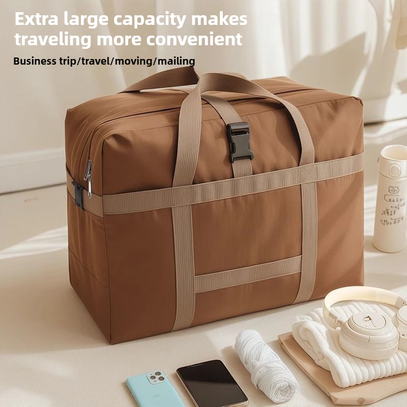 Luggage - กระเป๋าเดินทางขนาดใหญ่พิเศษแบบพับได้ ทำจากผ้า Oxford สำหรับขนย้าย ใส่สัมภาระขึ้นเครื่องบินได้ กันน้ำ