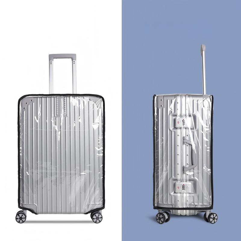 Luggage Protective Cover Transparent - ฝาครอบป้องกันกระเป๋าเดินทางพีวีซีใส ฝาครอบป้องกันกระเป๋าเดินทางแบบมีล้อ ฝาครอบด้านนอกทนทานต่อการสึกหรอ ฝาครอบป้องกันแบบโปร่งใส