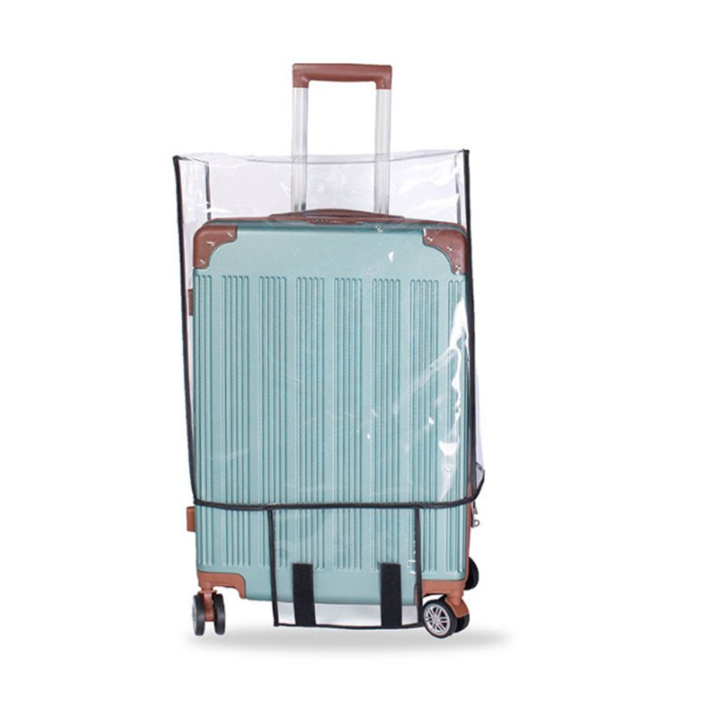 Waterproof Suitcase Cover Protector - ปลอกคลุมกระเป๋าเดินทางแบบใส PVC กันน้ำ อุปกรณ์เสริมสำหรับการเดินทาง ปลอกคลุมกระเป๋าเดินทางป้องกันฝุ่น ปลอกคลุมกระเป๋าเดินทาง