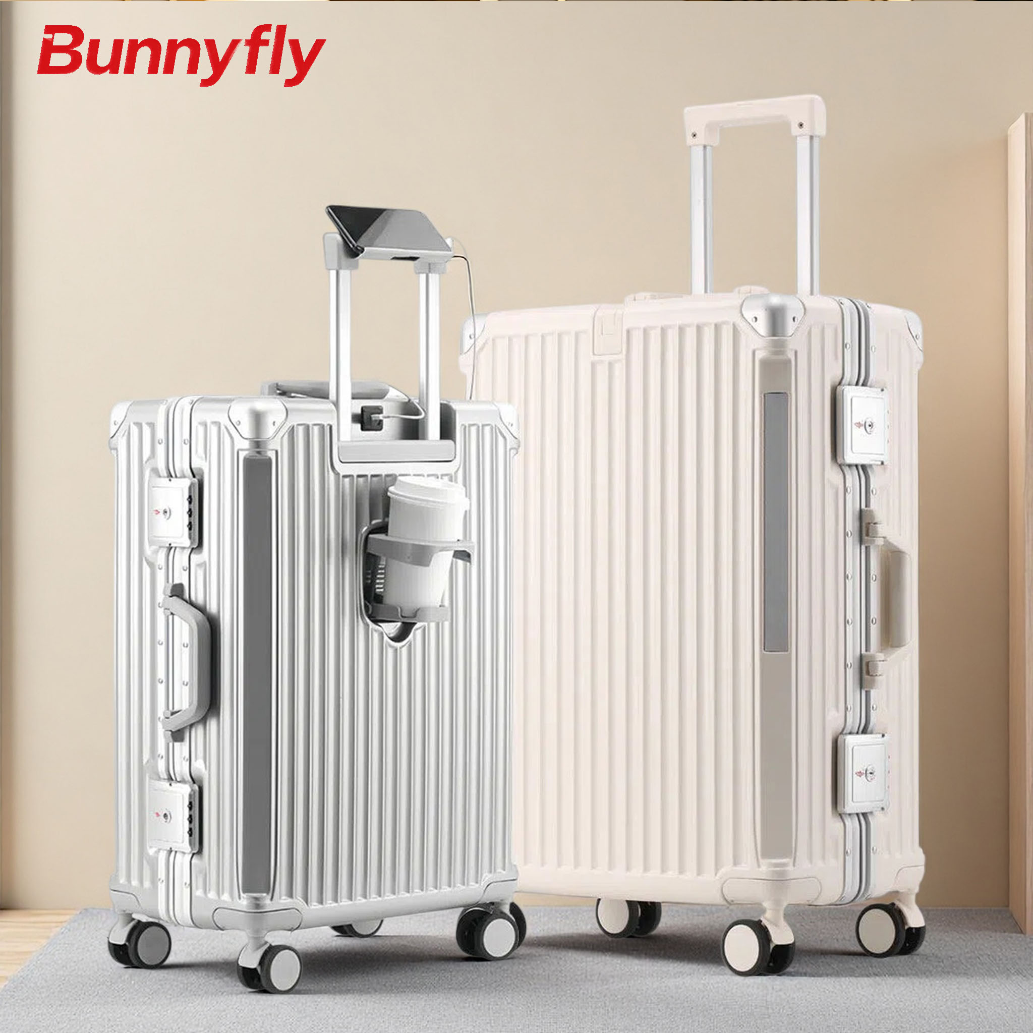 กระเป๋าเดินทาง BunnyFly ขนาด 2 - Aluminum Frame Carry On Luggage บทวิจารณ์และราคา