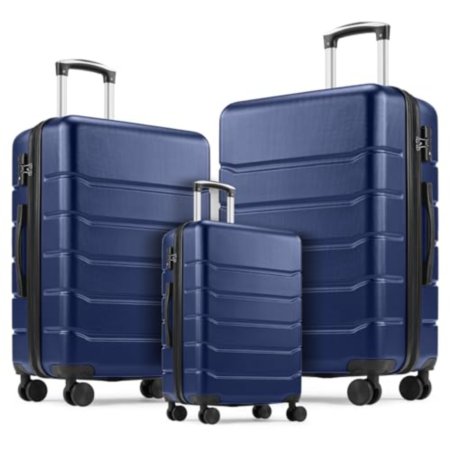 ชุดกระเป๋าเดินทาง 3 ชิ้นสำหรับ - Expandable Hard Shell Luggage Set บทวิจารณ์และราคา