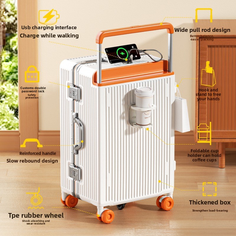 กระเป๋าเดินทางแบบมีหูหิ้วกว้าง - Aluminum Frame Carry On Luggage บทวิจารณ์และราคา