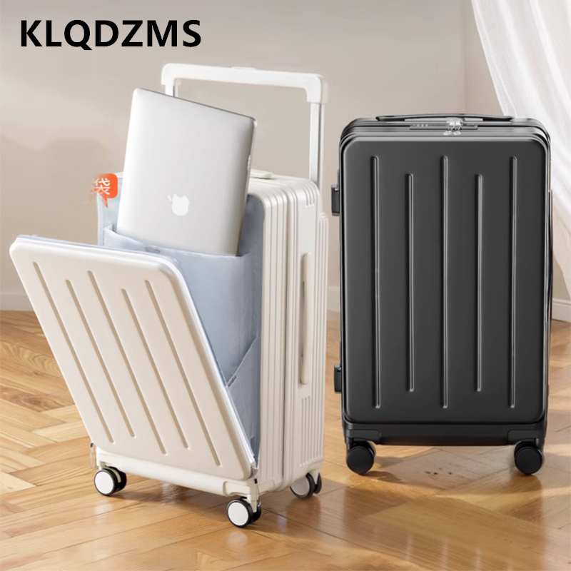 KLQDZMS กระเป๋าเดินทางคุณภาพสู - Front Opening Laptop Luggage 24 Inch บทวิจารณ์และราคา