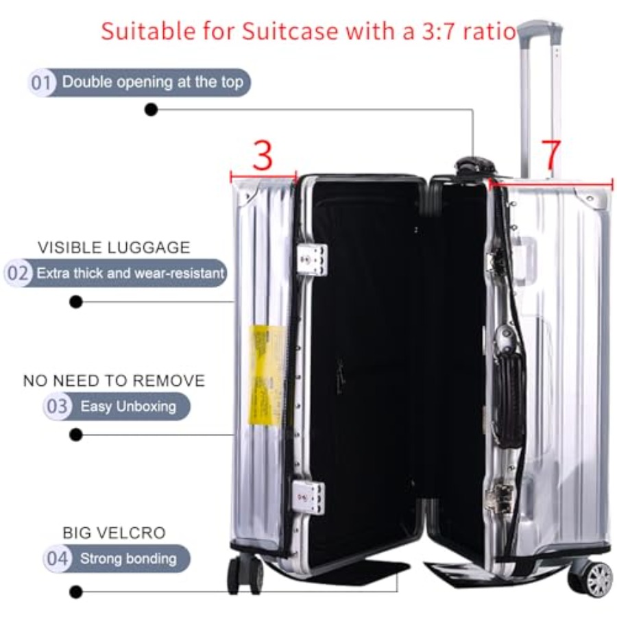 เวกิ เคลียร์ ซูทเคส คัฟเวอร์ ป - Luggage Protective Cover Transparent บทวิจารณ์และราคา