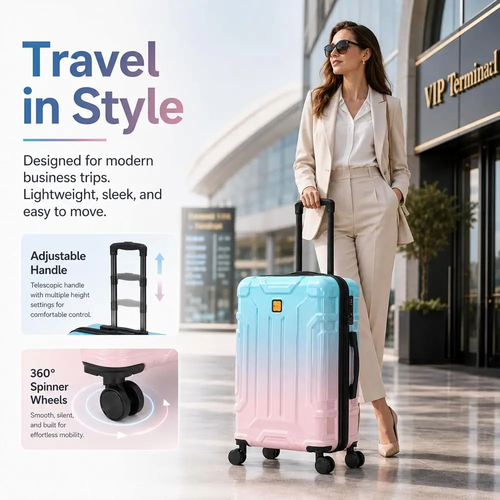 ชุดกระเป๋าเดินทางแบบแข็ง 5 ชิ้ - Expandable Hard Shell Luggage Set บทวิจารณ์และราคา