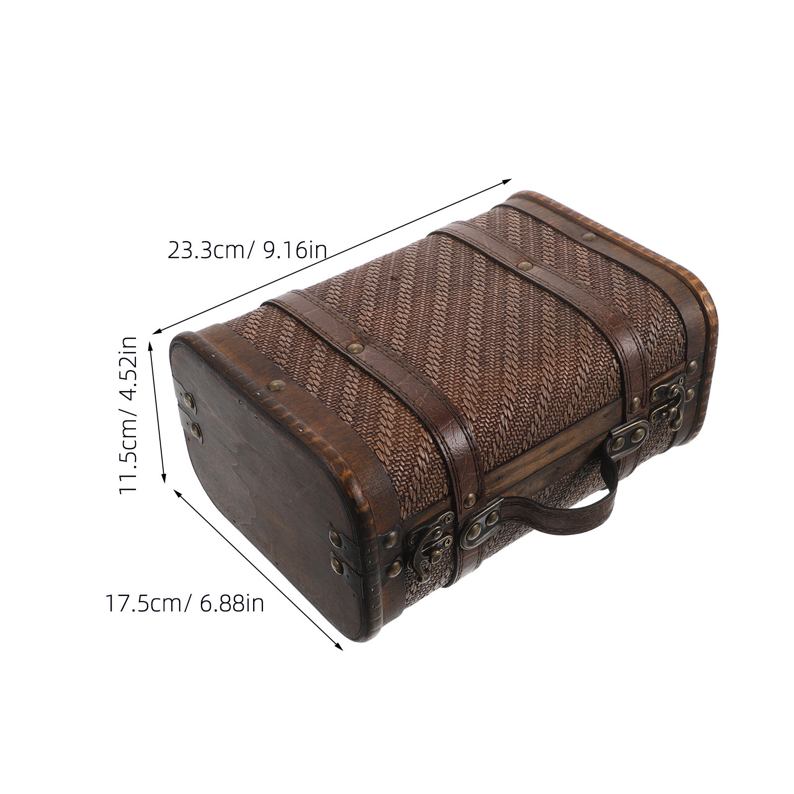 กล่องเก็บของตกแต่งสไตล์วินเทจท - Retro Vintage Trunk Suitcase บทวิจารณ์และราคา