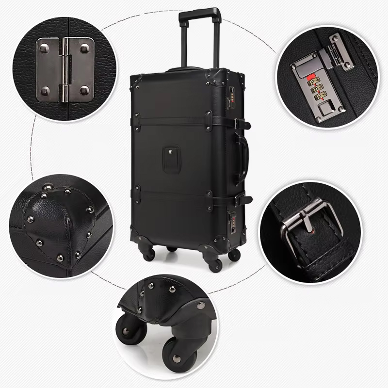 กระเป๋าเดินทางล้อลากสไตล์เรโทร - Retro Vintage Trunk Suitcase บทวิจารณ์และราคา