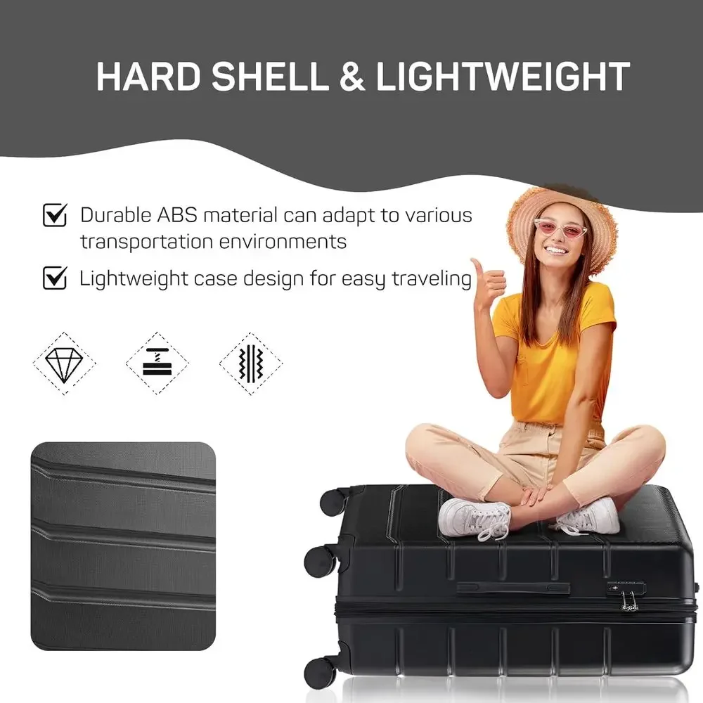 ชุดกระเป๋าเดินทางแบบแข็ง 3 ชิ้ - Expandable Hard Shell Luggage Set บทวิจารณ์และราคา