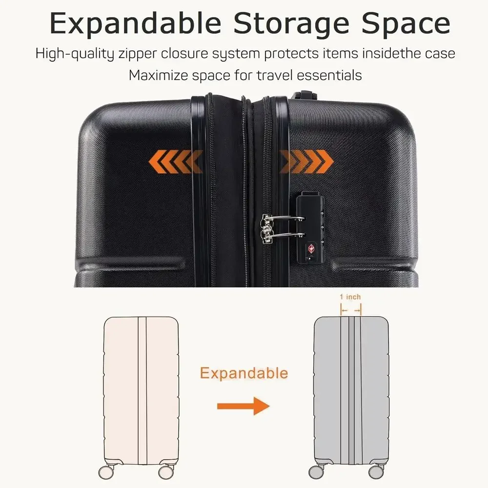 ชุดกระเป๋าเดินทางแบบแข็ง 3 ชิ้ - Expandable Hard Shell Luggage Set บทวิจารณ์และราคา