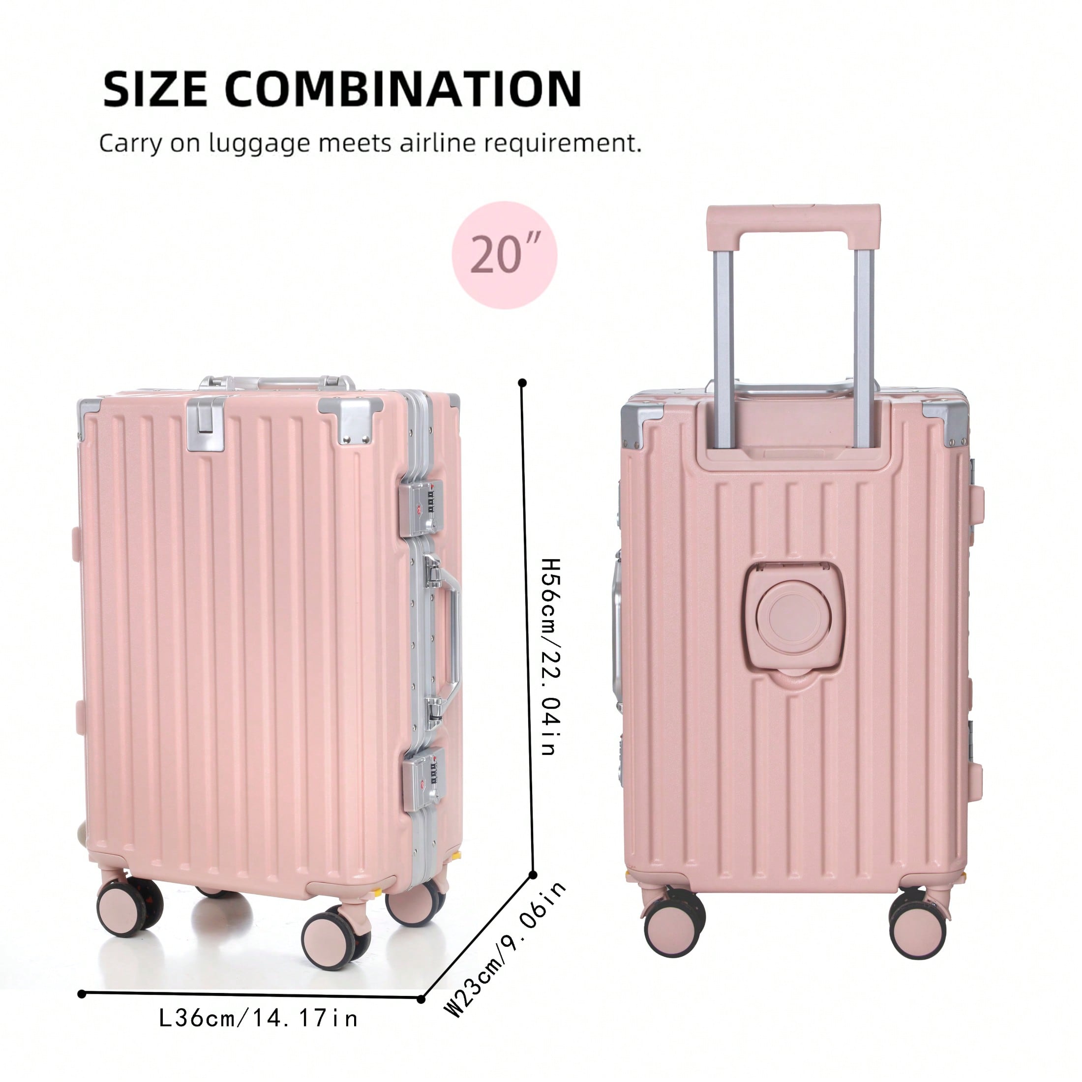 กระเป๋าเดินทางขนาด 20 นิ้ว ได้ - Aluminum Frame Carry On Luggage บทวิจารณ์และราคา