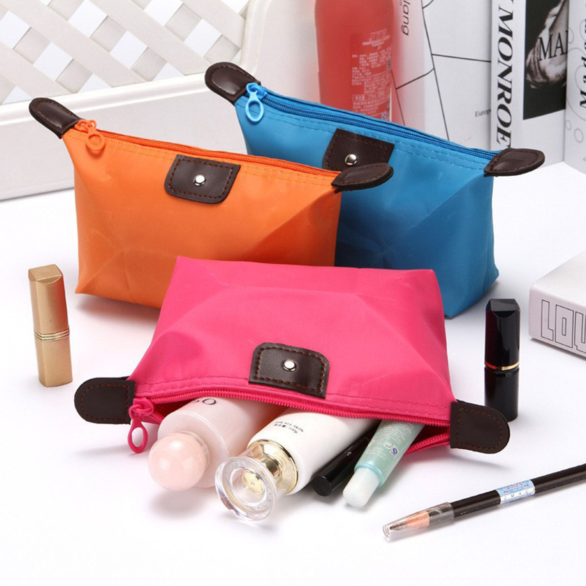 กระเป๋าเก็บเครื่องสำอางแบบพับไ - Cosmetic Bags บทวิจารณ์และราคา