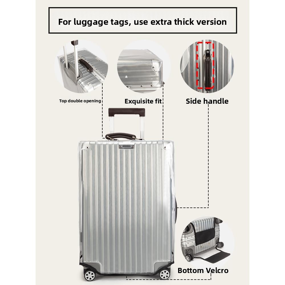 ปลอกป้องกันใสสำหรับกระเป๋าเดิน - Luggage Protective Cover Transparent บทวิจารณ์และราคา
