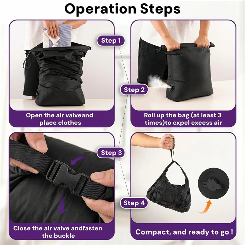 EYFL-24L ถุงเก็บของแบบม้วนมือ  - Foldable Rolling Luggage Bag บทวิจารณ์และราคา