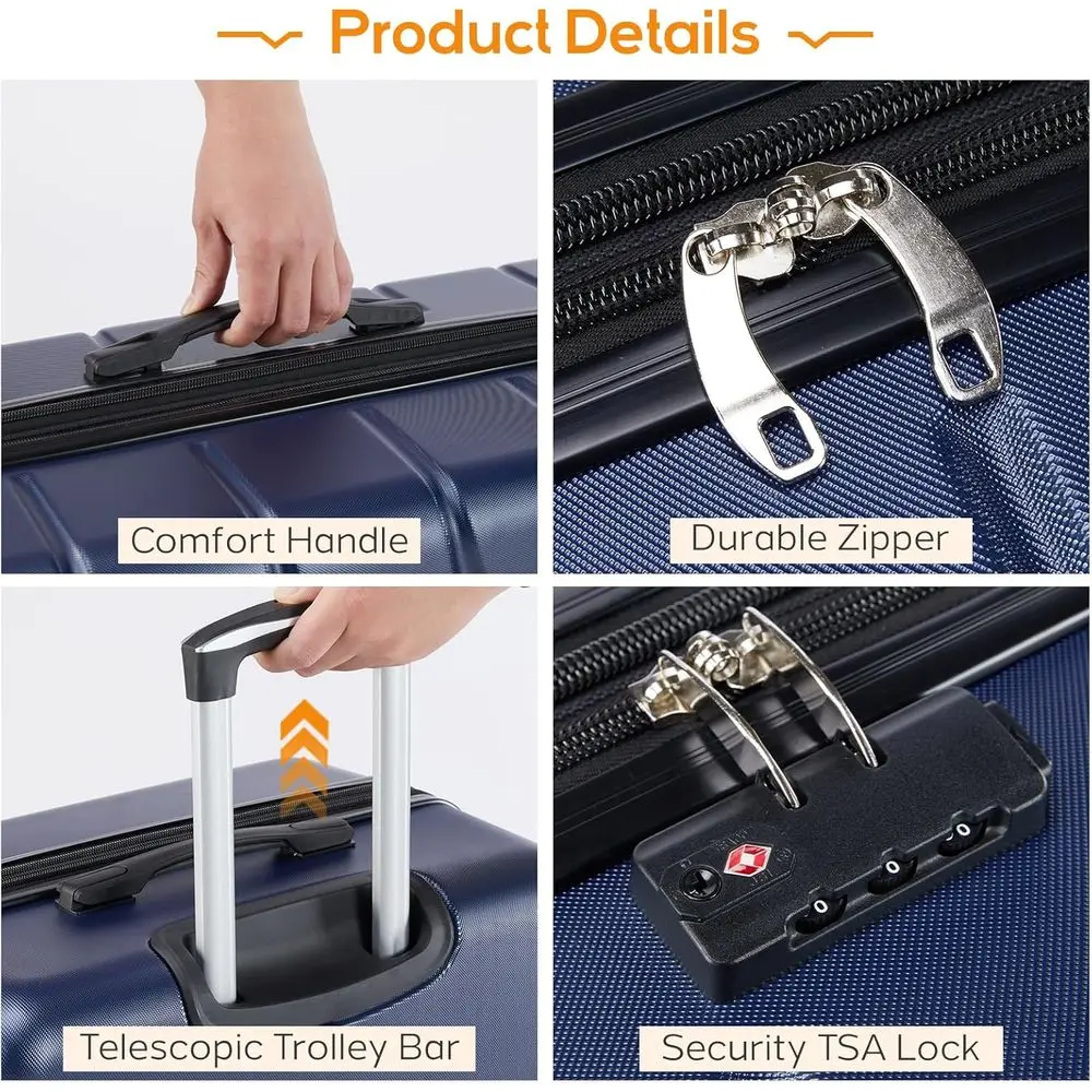 ชุดกระเป๋าเดินทางแบบแข็ง 3 ชิ้ - Expandable Hard Shell Luggage Set บทวิจารณ์และราคา