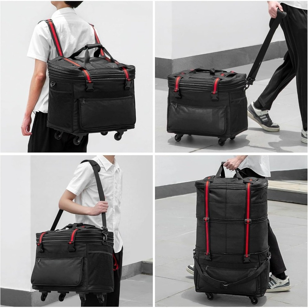 กระเป๋าเดินทางแบบพับได้พร้อมล้ - Foldable Rolling Luggage Bag บทวิจารณ์และราคา
