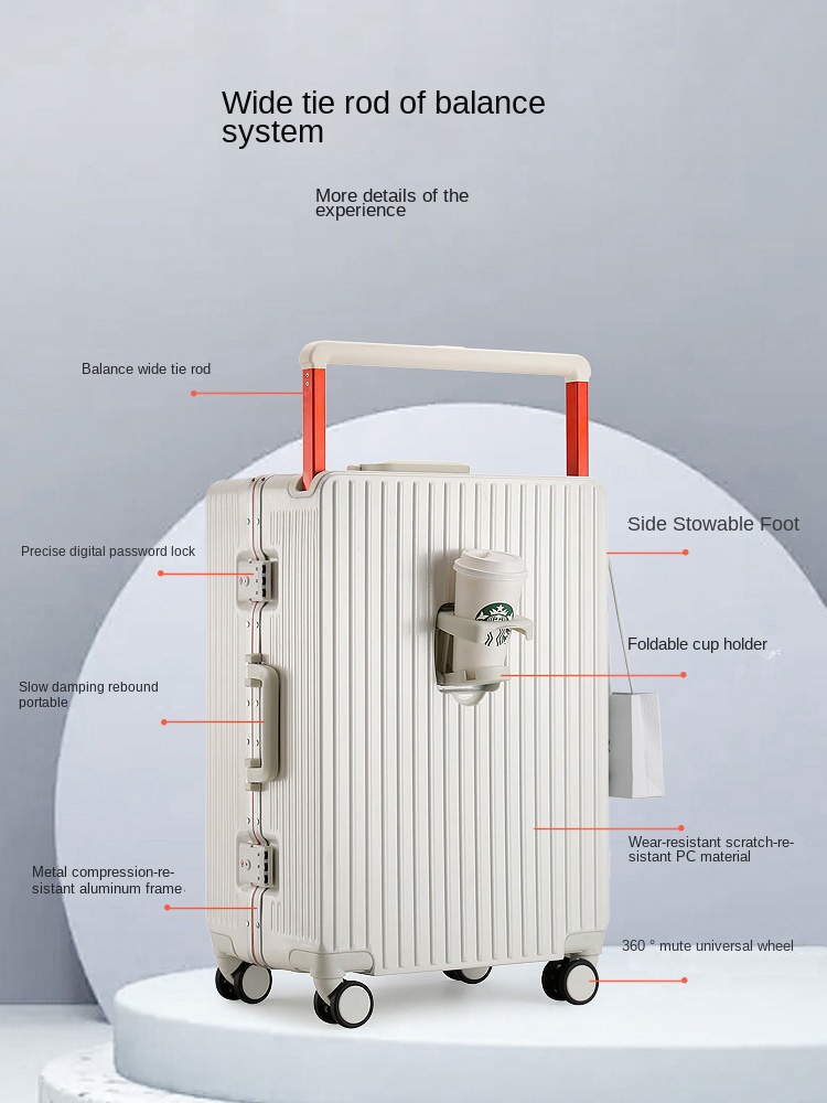 กระเป๋าเดินทางแบบมีล้อพร้อมที่ - Aluminum Frame Carry On Luggage บทวิจารณ์และราคา
