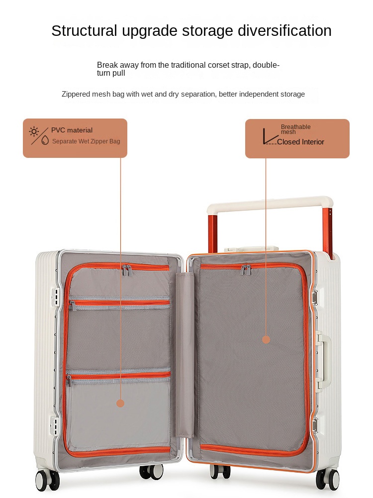 กระเป๋าเดินทางแบบมีล้อพร้อมที่ - Aluminum Frame Carry On Luggage บทวิจารณ์และราคา