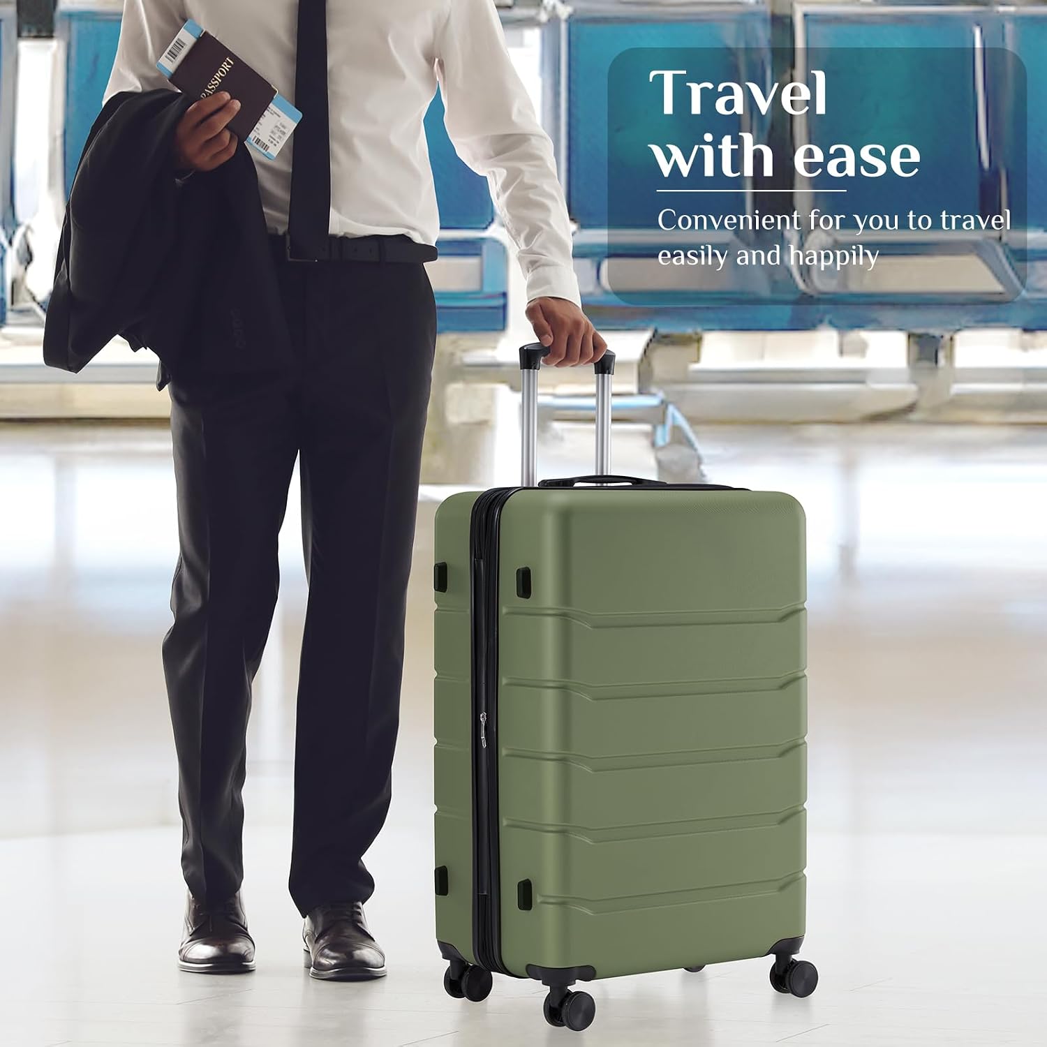 กระเป๋าเดินทางแบบถือขึ้นเครื่อ - Expandable Hard Shell Luggage Set บทวิจารณ์และราคา