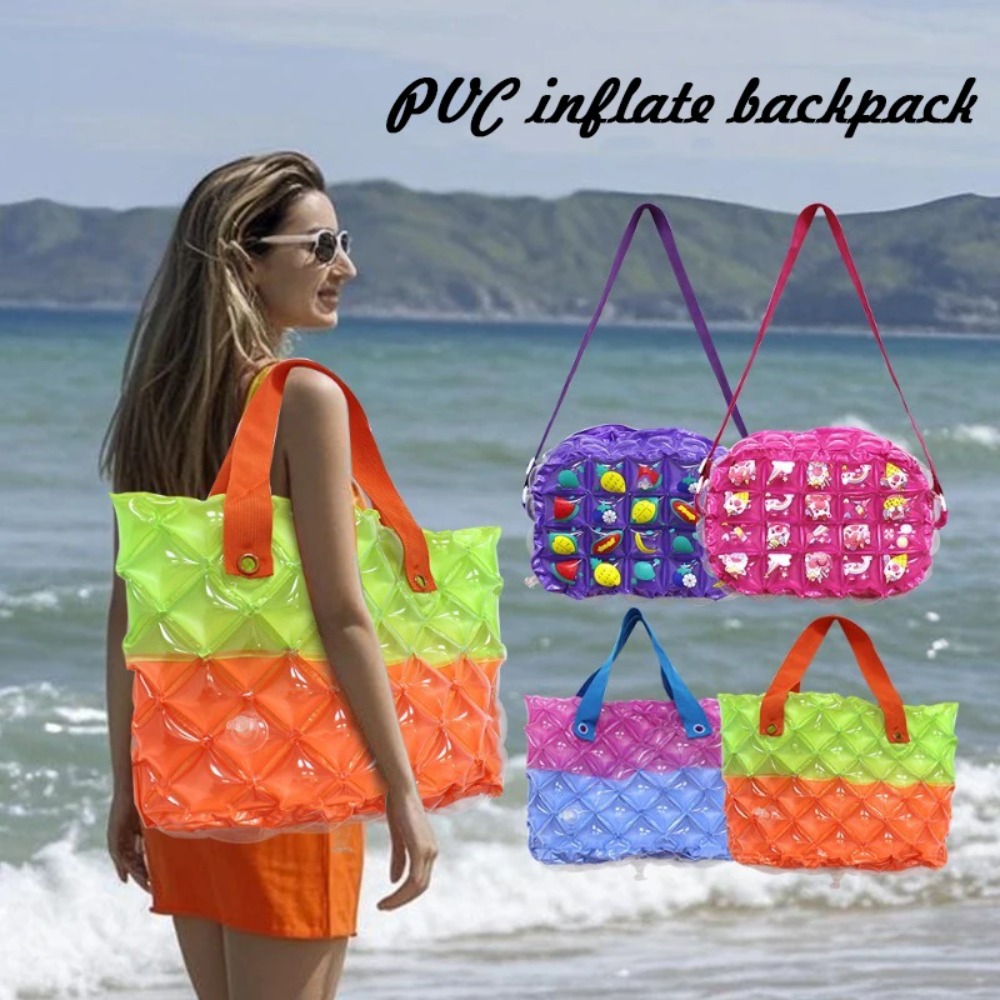 กระเป๋าคาดลำตัวพองลม PVC ลายตร - Handbags บทวิจารณ์และราคา