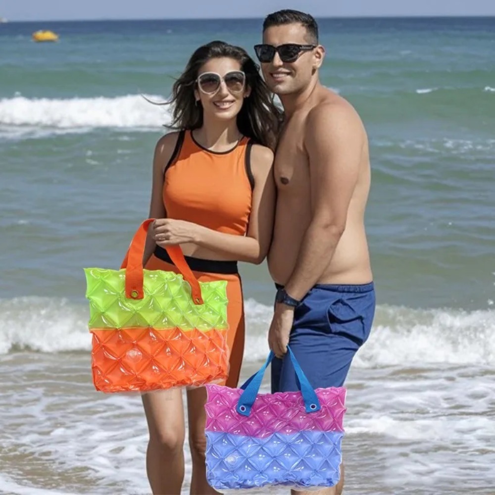 กระเป๋าคาดลำตัวพองลม PVC ลายตร - Handbags บทวิจารณ์และราคา