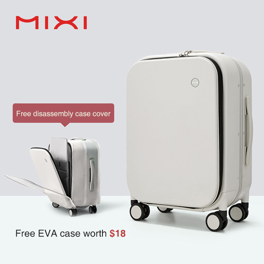 Mixi การออกแบบสิทธิบัตรกรอบอลู - Aluminum Frame Carry On Luggage บทวิจารณ์และราคา