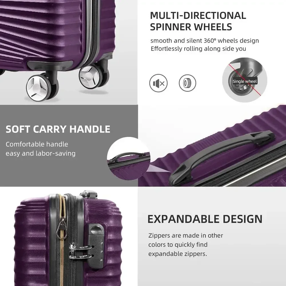 ชุดกระเป๋าเดินทางแบบแข็ง 5 ชิ้ - Expandable Hard Shell Luggage Set บทวิจารณ์และราคา