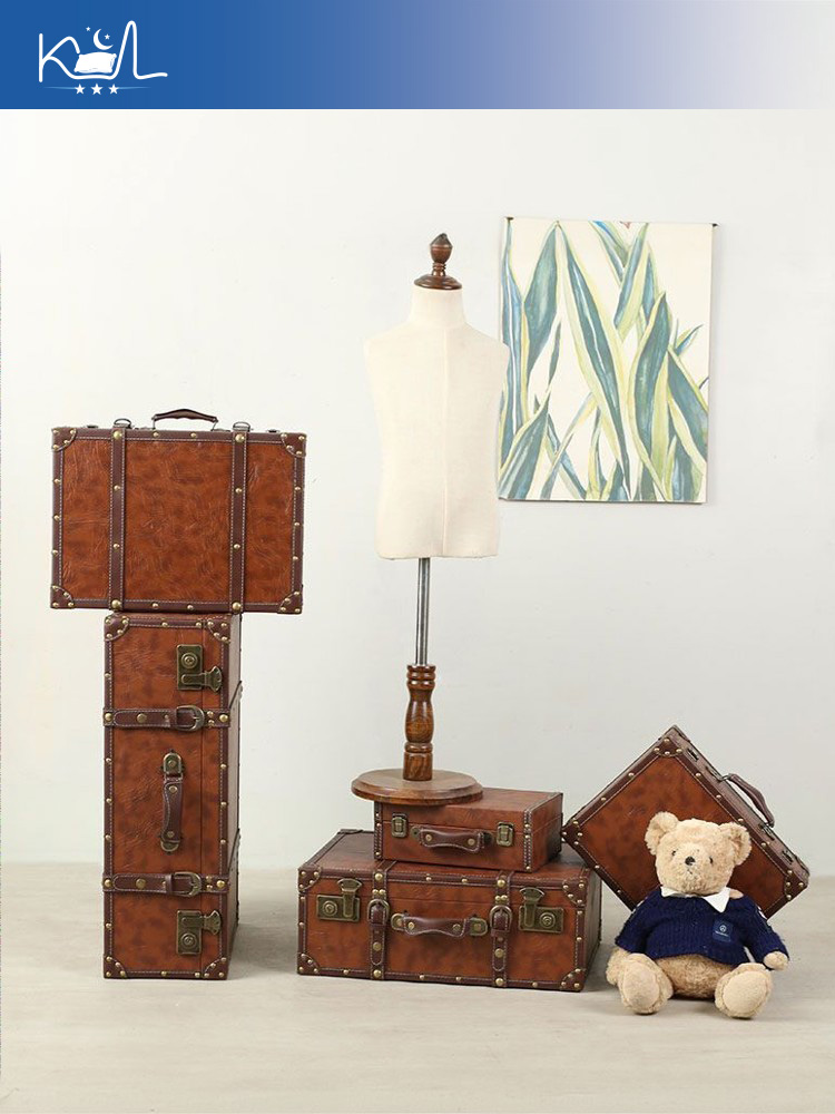 กล่องเก็บของตกแต่งสไตล์วินเทจส - Retro Vintage Trunk Suitcase บทวิจารณ์และราคา