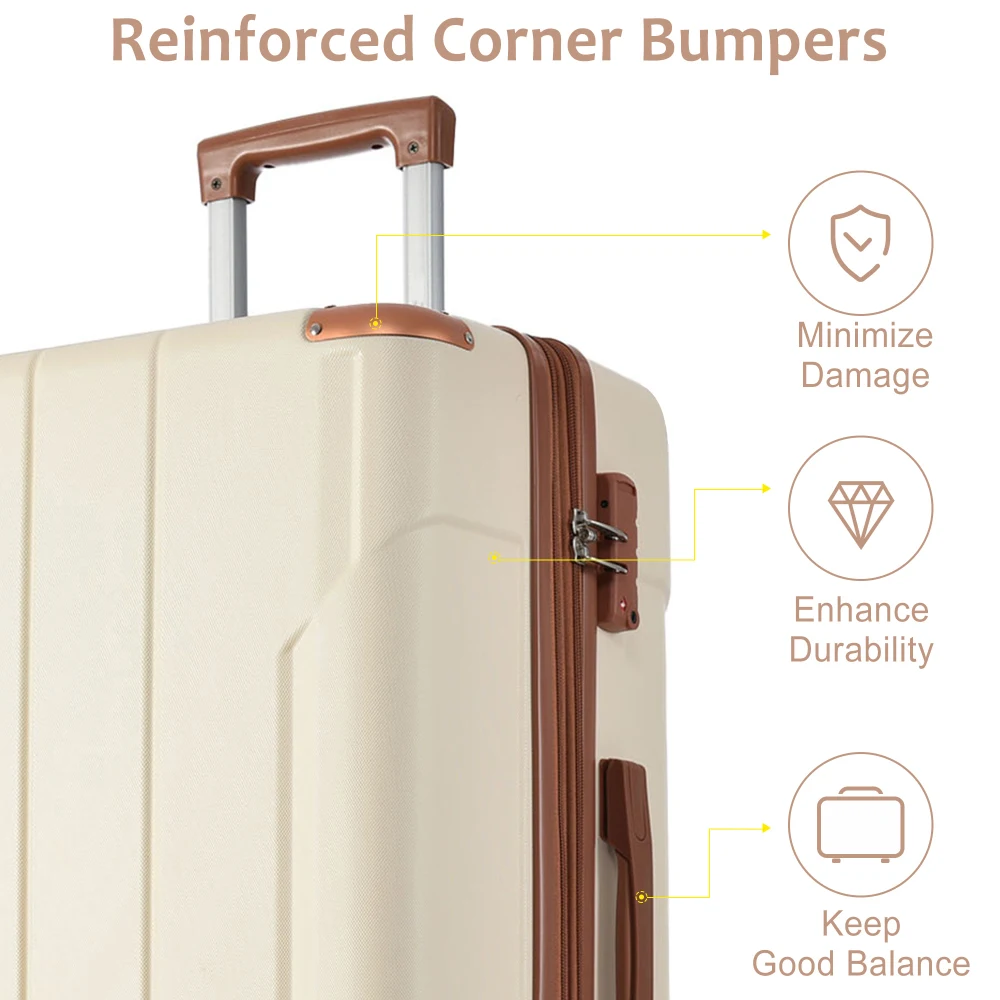 ชุดกระเป๋าเดินทางแบบแข็ง ABS 2 - Expandable Hard Shell Luggage Set บทวิจารณ์และราคา