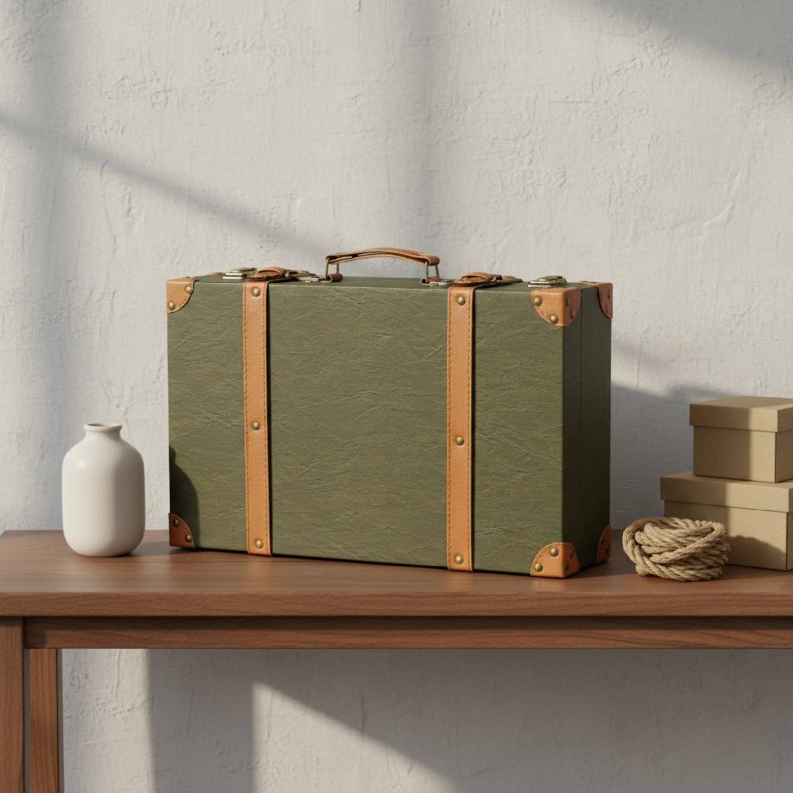 ชุดกระเป๋าเดินทางวินเทจ 3 ชิ้น - Retro Vintage Trunk Suitcase บทวิจารณ์และราคา