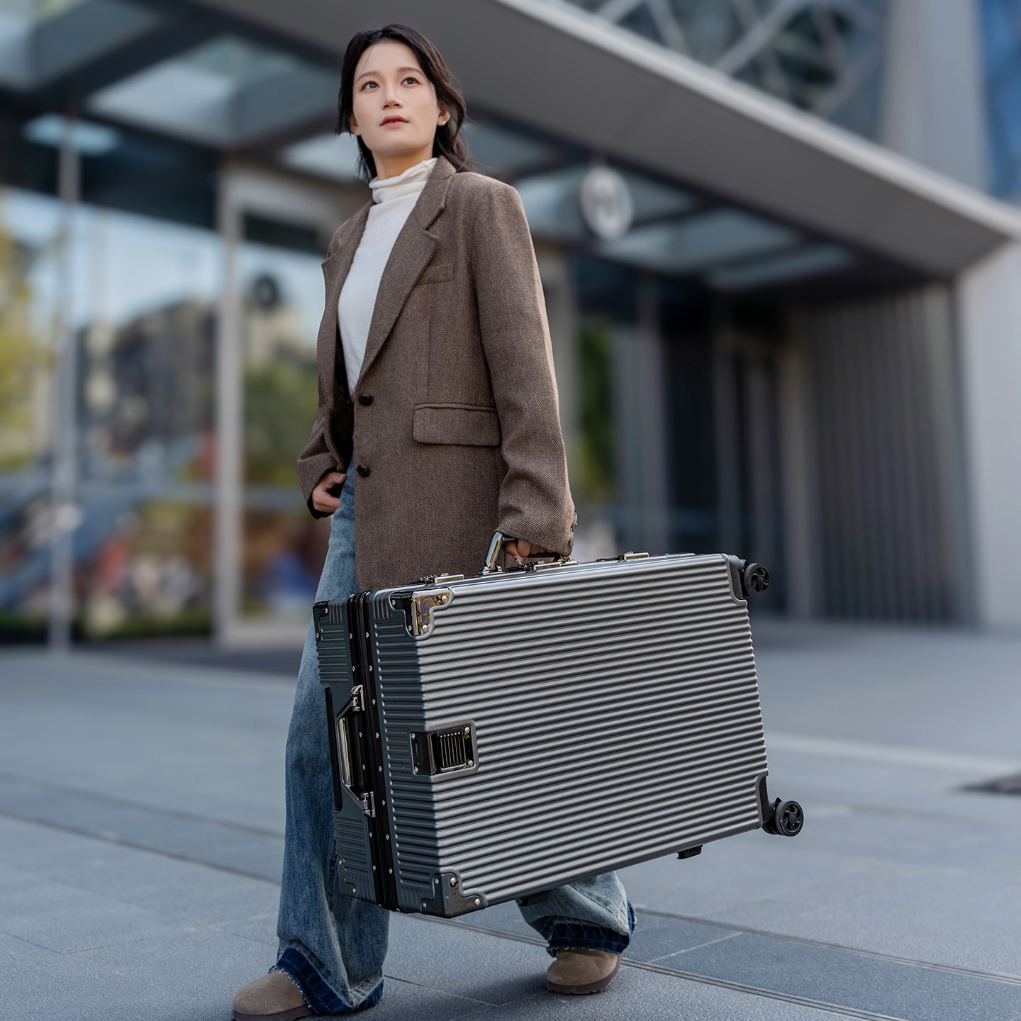 【ดรอปดีล】กระเป๋าเดินทางโครงอะล - Aluminum Frame Carry On Luggage บทวิจารณ์และราคา