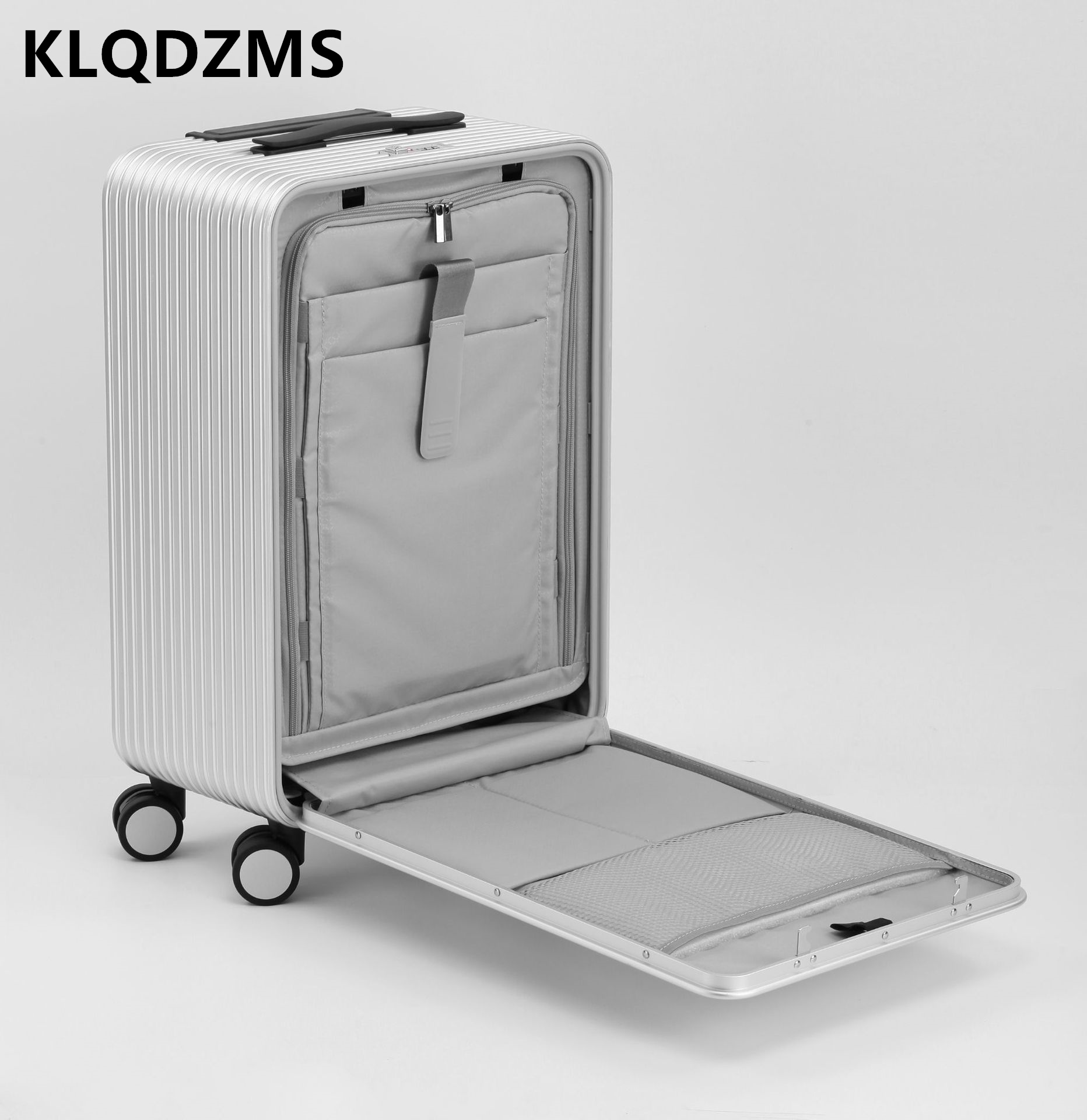 KLQDZMS กระเป๋าเดินทางอลูมิเนี - Front Opening Laptop Luggage 24 Inch บทวิจารณ์และราคา