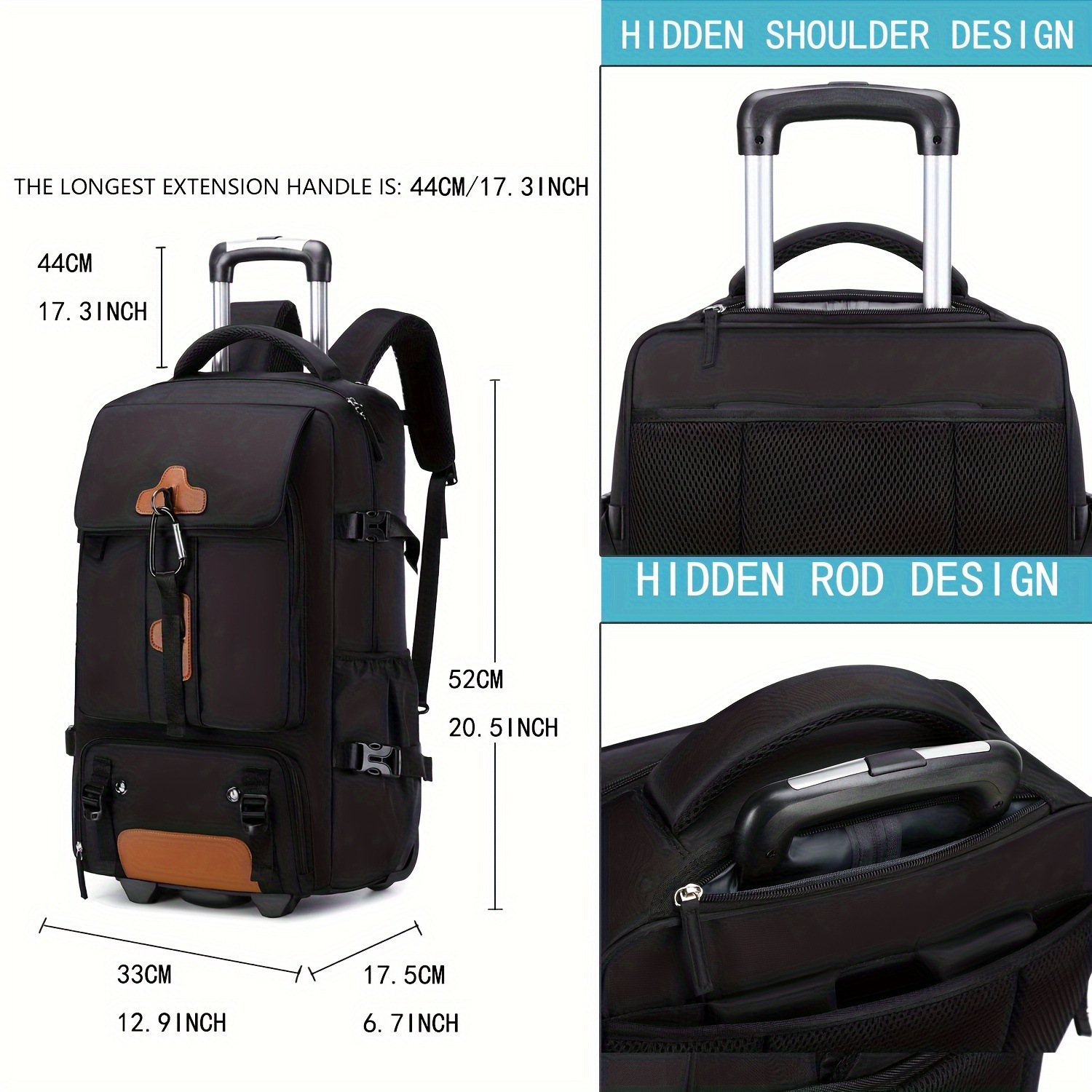 กระเป๋าเป้สะพายหลังแบบมีล้อ กร - Foldable Rolling Luggage Bag บทวิจารณ์และราคา