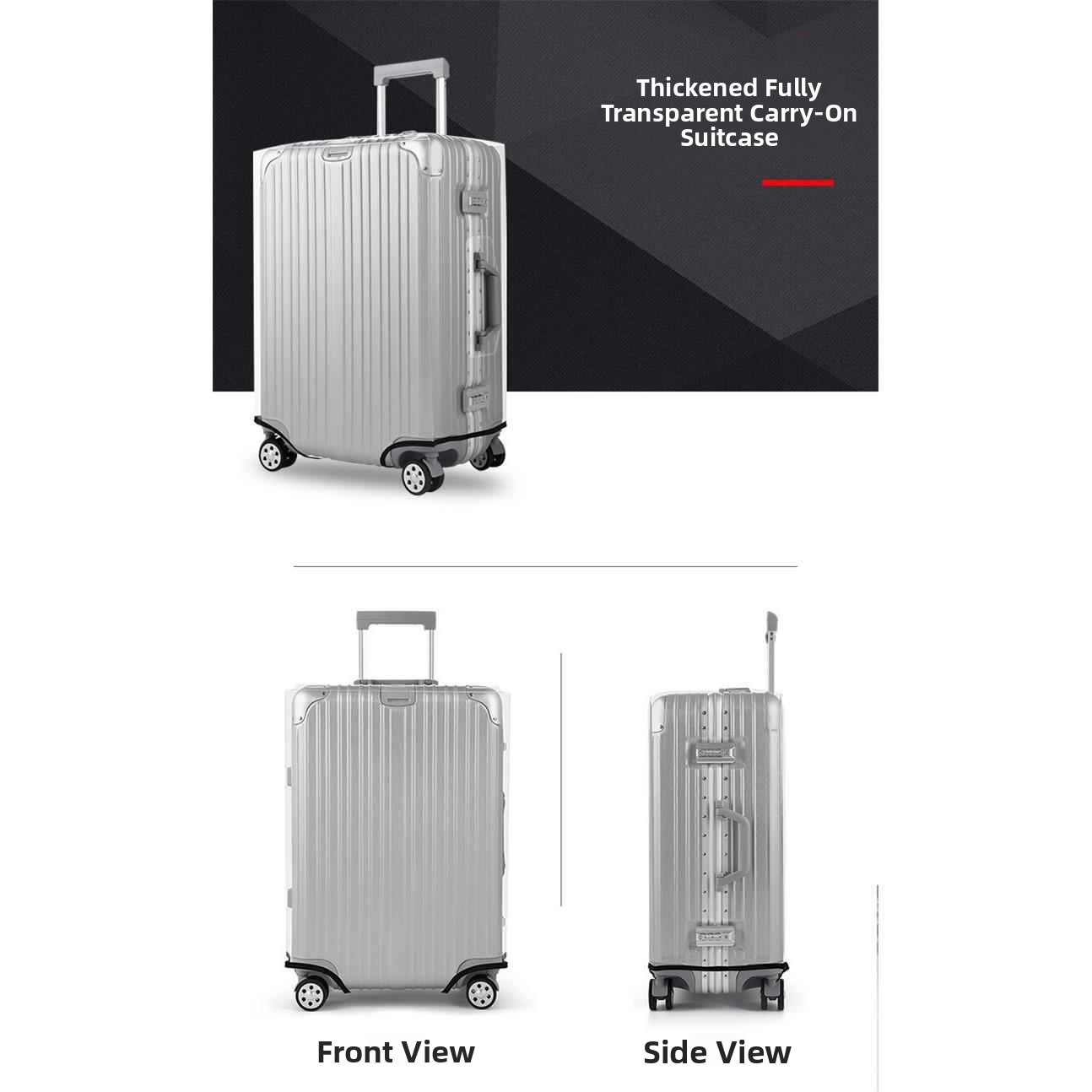 ปลอกคลุมกระเป๋าเดินทางแบบหนา ก - Luggage Protective Cover Transparent บทวิจารณ์และราคา
