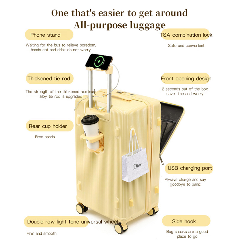 Sushimu กระเป๋าเดินทางกว้างกระ - Aluminum Frame Carry On Luggage บทวิจารณ์และราคา