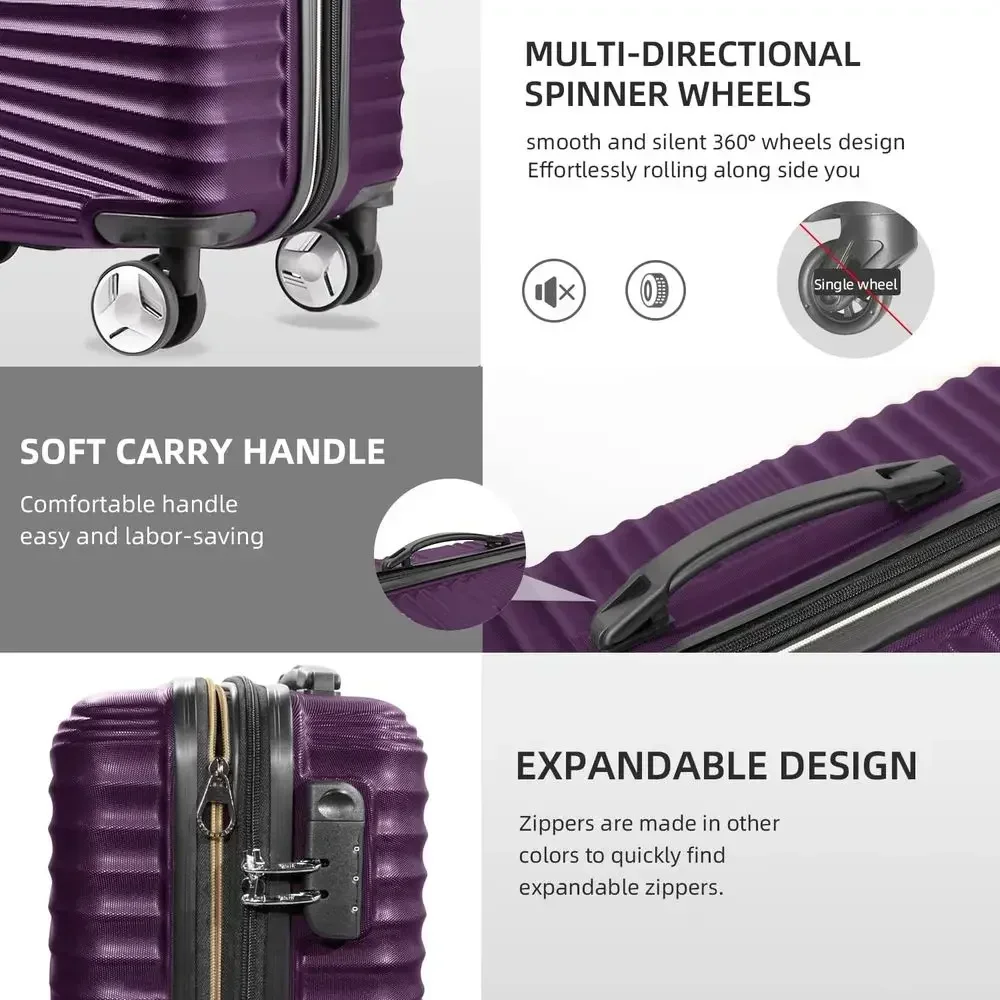 ชุดกระเป๋าเดินทางแบบแข็ง 5 ชิ้ - Expandable Hard Shell Luggage Set บทวิจารณ์และราคา