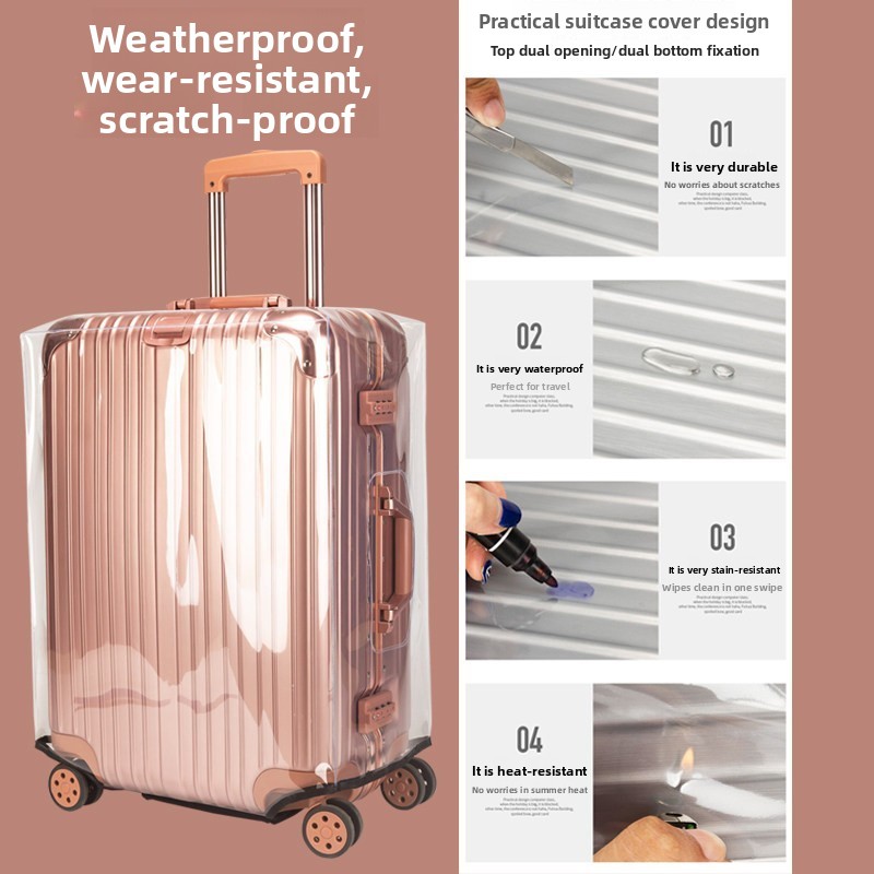ปลอกหุ้มกระเป๋าเดินทางแบบหนา โ - Luggage Protective Cover Transparent บทวิจารณ์และราคา