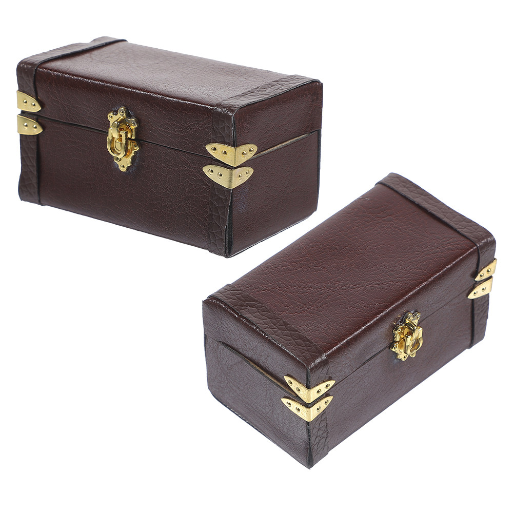 2 ชิ้น กระเป๋าเดินทางวินเทจจิ๋ - Retro Vintage Trunk Suitcase บทวิจารณ์และราคา